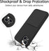 iPhone 15 Wallet Case - Black Soft Liquid Silicone with Card Holder, Scratchproof & Shockproof Protective Cover for Men