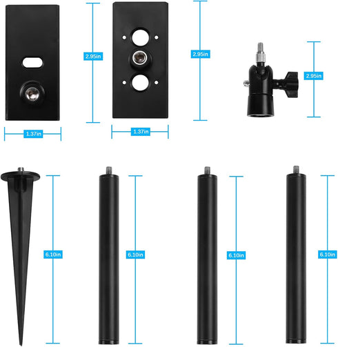 HOLACA Spike Pole Mount for Spotlight Cam Plus/Pro, Suitable for Soft Ground Installation