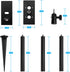 HOLACA Spike Pole Mount for Spotlight Cam Plus/Pro, Suitable for Soft Ground Installation