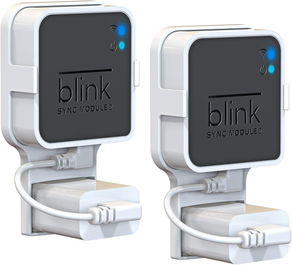 Outlet Wall Mount for Blink Sync Module 2, Mount Bracket Holder for Blink Outdoor Camera, No Messy Wires - 2 Pack