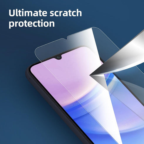 NEW'C 3 Pack Tempered Glass Screen Protector for Samsung Galaxy A15 5G/4G - Case Friendly, Scratch-proof, Bubble Free,