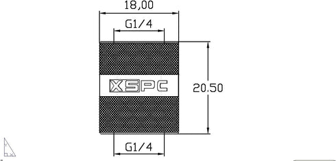 XSPC Chrome G1/4" Female to Female Rotary Fitting