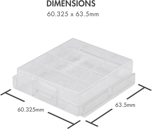 Tenergy 10 Pack Plastic Storage Case for AA/AAA Batteries (Batteries sold separately)