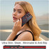 Samsung Galaxy S23 Ultra Case, Slim Drop-Proof, Anti-Skid Edge, MagSafe Compatible, Silky Translucent Back, Black/Red.