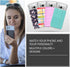 Cell Phone Wallet for Back of Phone, Stick On Credit Card ID Holder with RFID Protection, White Marble