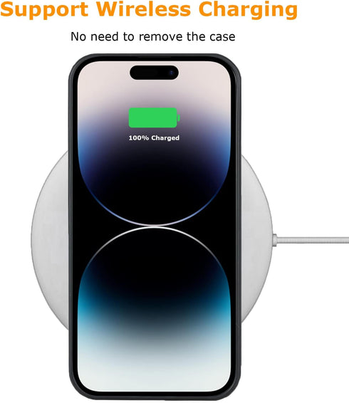 molzar Grip Series Case for iPhone 14 Pro with Real Forged Carbon Fiber, Built-in Metal Plate for Magnetic Mount,