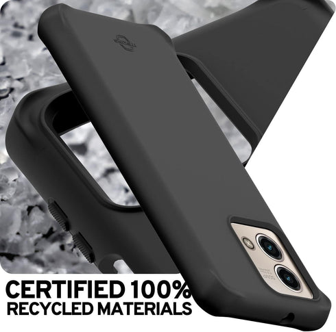 Itskins | Hybrid R Silk Protective Phone Case Compatible with Motorola Moto G Stylus 5G(2023), Slim Hybrid Case, Anti-Slip, Soft, and Heavy Duty Shockproof Cover, Military Phone Case | Black