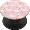 Cute Swans White with Feathers and Crowns Pattern on Pink PopSockets PopGrip for Phones & Tablets