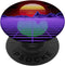 Synthwave Retrowave Synth Technology Abstract 80's Retro PopSockets PopGrip, Swappable Grip for Phones & Tablets