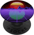 Synthwave Retrowave Synth Technology Abstract 80's Retro PopSockets PopGrip, Swappable Grip for Phones & Tablets