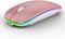 WREANU Wireless Bluetooth Mouse Rechargeable Laptop Mice with LED Lights Silent Slim Use(BT5.2