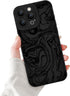 Newseego for iPhone 16 Pro Max Case, Cute Cool Black Marble Pattern Design