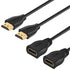 4K HDMI Extension Cable 1FT (2 Pack), High Speed 4K@60HZ HDMI Extender