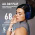Bluetooth Headphones Over Ear, 68H Playtime, 6 EQ Wireless Headset with Microphone, HiFi Stereo, Deep Bass