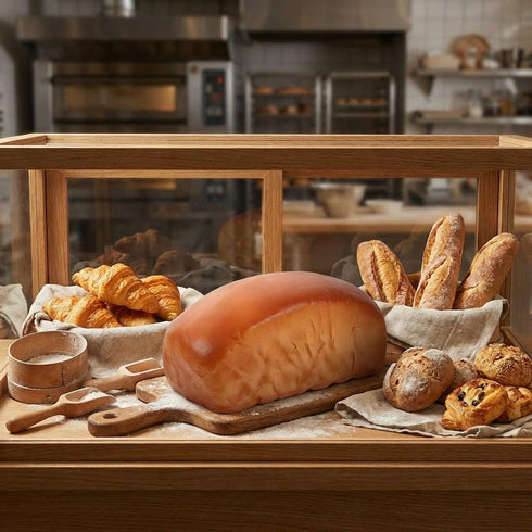 LUOZZY Fake Bread Decoration Artificial Bread Simulation Food Model Square Bread Photo Props for Kitchen Display