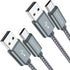 USB C Charger Cable (2-Pack 3FT) Fast Charging Sync Cord, Nylon Braided, Compatible with iPhone 15, Samsung Galaxy,