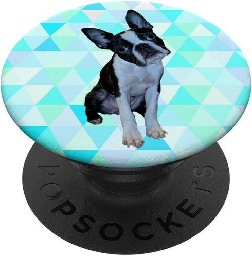 Cool Graphic Dog Gift - I Love Boston Terrier Puppy Dogs PopSockets Swappable PopGrip