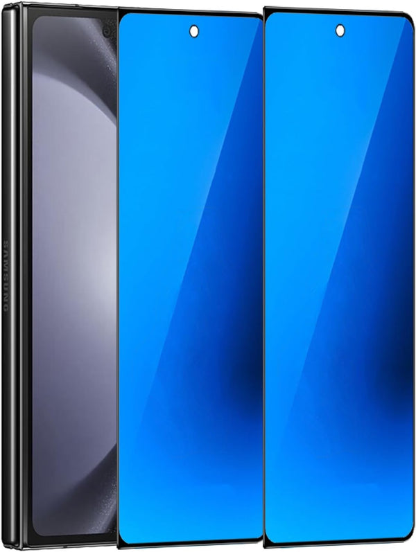 2 Pack Outer Anti-Blue Privacy Tempered Glass for Samsung Galaxy Z Fold 5 / Z Fold 4 - Anti-Spy Full Covered Film