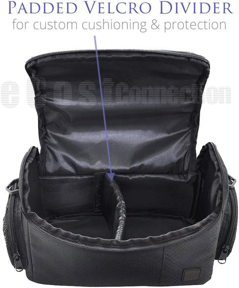 Deluxe Large Padded Carrying Bag for Nikon, Sony, Pentax, Olympus, Panasonic, Samsung, Canon DSLR Cameras &