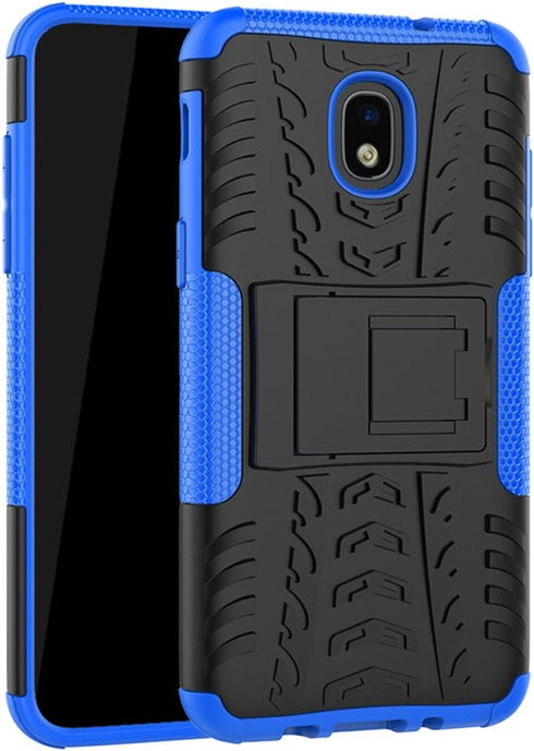 Yiakeng Galaxy J7 2018 Shockproof Protective Case with Kickstand (Blue)