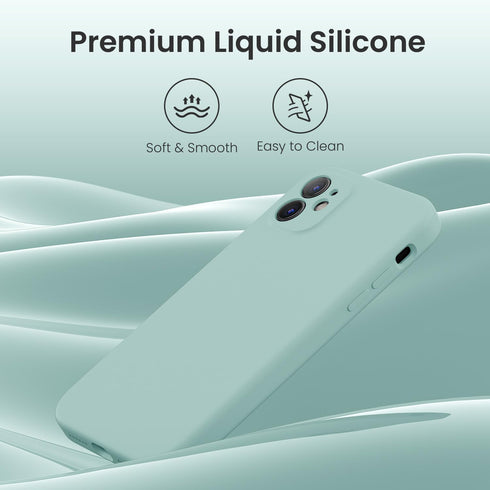 iPhone 11 Case with Square Edges, Camera Protection, Silicone Shockproof Cover with 2X Screen Protectors