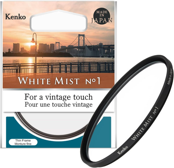Kenko Diffusion Filter White Mist No.1 f67mm for Vintage Touch, Diffusion Effect for Video/Portrait Shooting