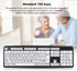 Luqeeg Large Print Computer Keyboard, USB Wired 104 Keys Black White High Contrast Keyboard for Low Vision Users