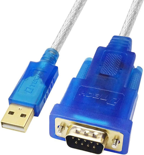 DTECH 10 Feet USB 2.0 to RS232 DB9 Serial Port Adapter Cable with FTDI Chipset for Windows 11, 10, 8, 7 and Mac Linux