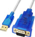 DTECH 10 Feet USB 2.0 to RS232 DB9 Serial Port Adapter Cable with FTDI Chipset for Windows 11, 10, 8, 7 and Mac Linux