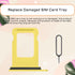 14 14 SIM Card Tray Holder Slot Replacement for iPhone (Yellow) with Waterproof Rubber Seal Ring and Removal Tool Open