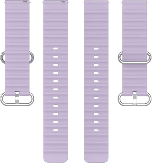 Bands Compatible with OnePlus Watch/OnePlus Watch 2 46mm Smartwatch Adjustable Soft Silicone Wrist Strap Striped Compatible with OnePlus Watch 2 (Purple)