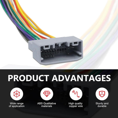 Arwrilt 3 6.5 Inch PCS Car Radio Wiring Harness, Stereo Wiring Harness, DVD Power Speaker Cable Connectot, Suitable