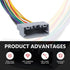 Arwrilt 3 6.5 Inch PCS Car Radio Wiring Harness, Stereo Wiring Harness, DVD Power Speaker Cable Connectot, Suitable