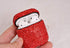 Sparkly Diamond Case for AirPods with Keychain, Shockproof Rhinestone Cover for Charging Case 1 & 2 (Red C1)