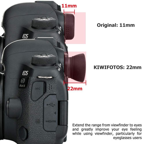 JJC 58mm T7 T6 T8i T7i T6i SL3 SL2 90D 80D 77D 4000D 18-55mm Multi-Coated UV Filter + Long Soft Viewfinder Eyecup