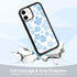 iPhone 11 Case - Light Blue Flower Shockproof Protective TPU Cute Blue Floral Design for Men Girls Women Boys - Bloom