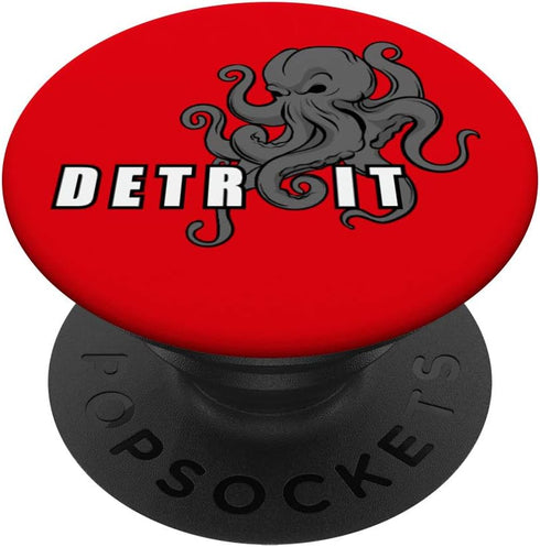 Detroit Michigan Octopus Kraken Downtown Motor City PopSockets PopGrip: Swappable Grip for Phones & Tablets