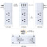 QINLIANF USB Outlet Extender Surge Protector, Multi Plug Power Strip with 3 USB Ports