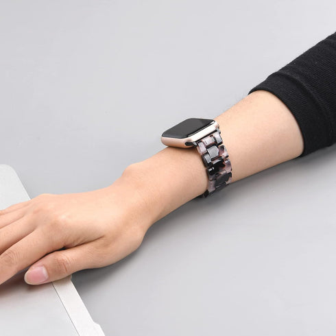 Wongeto Compatible with Apple Watch Band 38mm-49mm, Light Resin Strap Bracelet Replacement for iWatch SE Series