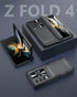 Viaotaily Samsung Galaxy Z Fold 4 Case, Durable Phone Case with Card Holder, Hinge Protection & Screen Protector (Black)