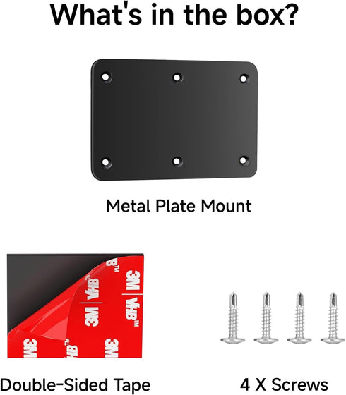 Venluna B0G2S5RTGD Metal Plate for Wireless Magnetic Backup Camera, Mounting Plate for RV Trailer Truck Boat, Anti-Rust