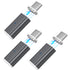 NETDOT Gen10 Magnetic Fast Charging USB-C to USB-C Adapter, 3 Pack Black Compatible with Type-C Smartphones
