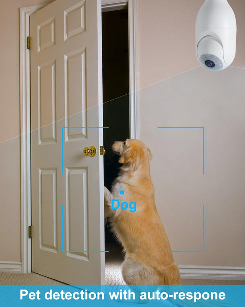 Security Camera Wireless Outdoor, 2K HD Home Security Cameras, 2.4G WIFI, 360° View, Motion Detection, Night Vision