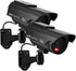 Solar Powered Bullet Dummy Fake CCTV Dome Camera with Flashing Red LED Light & Warning Security Alert Sticker