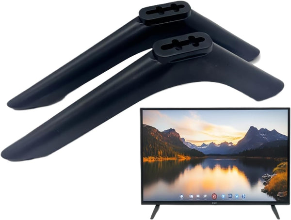 Dranvosk Universal TV Stand Legs Replacement Base for 59.05-85.3 Inch Smart TVs,Black Desktop