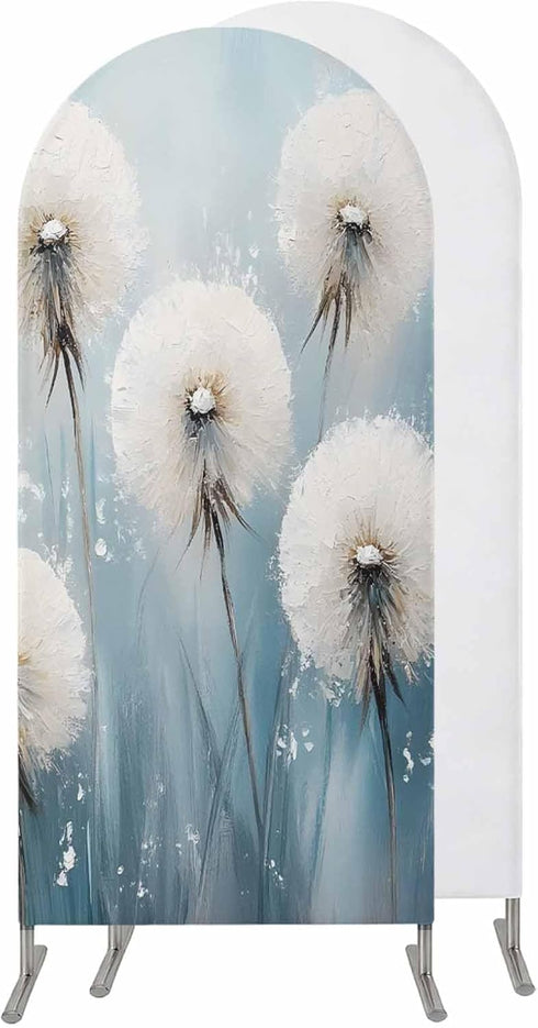 Jnbasdffb Spring Floral Wedding Arch Cover, Stretchy Spandex Arch Backdrop Stand Covers 7.2