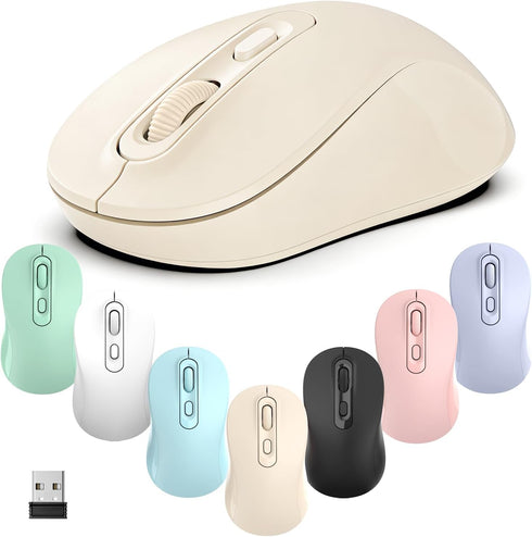 TvvTvvT Wireless Mouse, 2026 New Model, Silent Click Ergonomic Design, Portable, 4 Buttons,