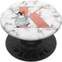 Cute Penguin With Flower Pink Color Letter K PopSockets Swappable PopGrip