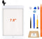 iPad Mini 1/2 Screen Replacement, Touchscreen Digitizer (White) with Home Button, Full Repair Kit