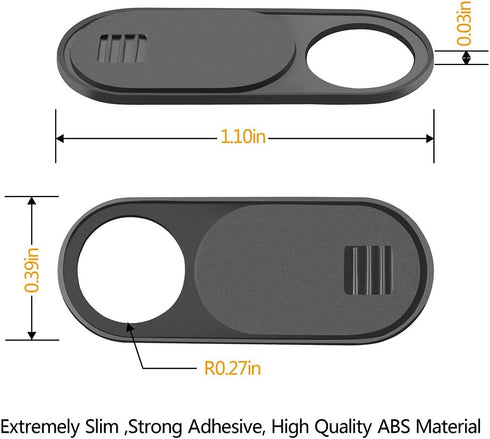 DIMICA 0.035 Inch (2 Webcam Cover, Ultra-Thin Slider Camera Cover for MacBook Pro, Laptop, Mac, PC, Surfcase Pro